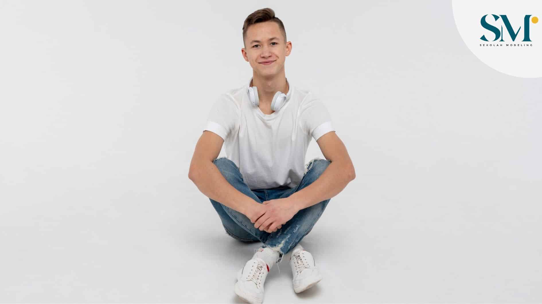 young boy being cool